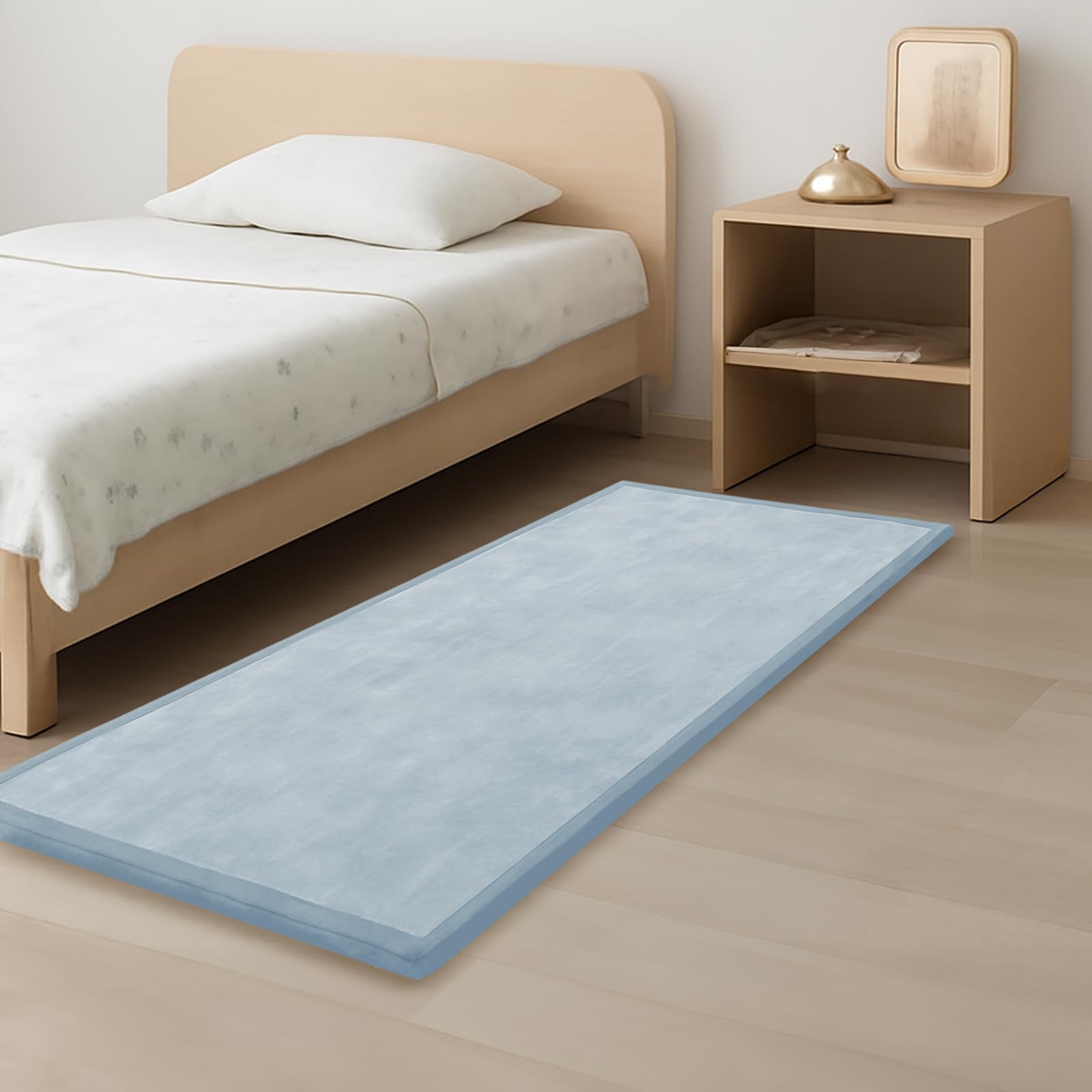 1.3" Thick Baby Play Mat for Floor, 79x118 Large Foam Tummy Time Mat, Padded Support Soft Plush Nursery Rug for Infant Kids Toddler Crawling Kick Activity (Light Grey)