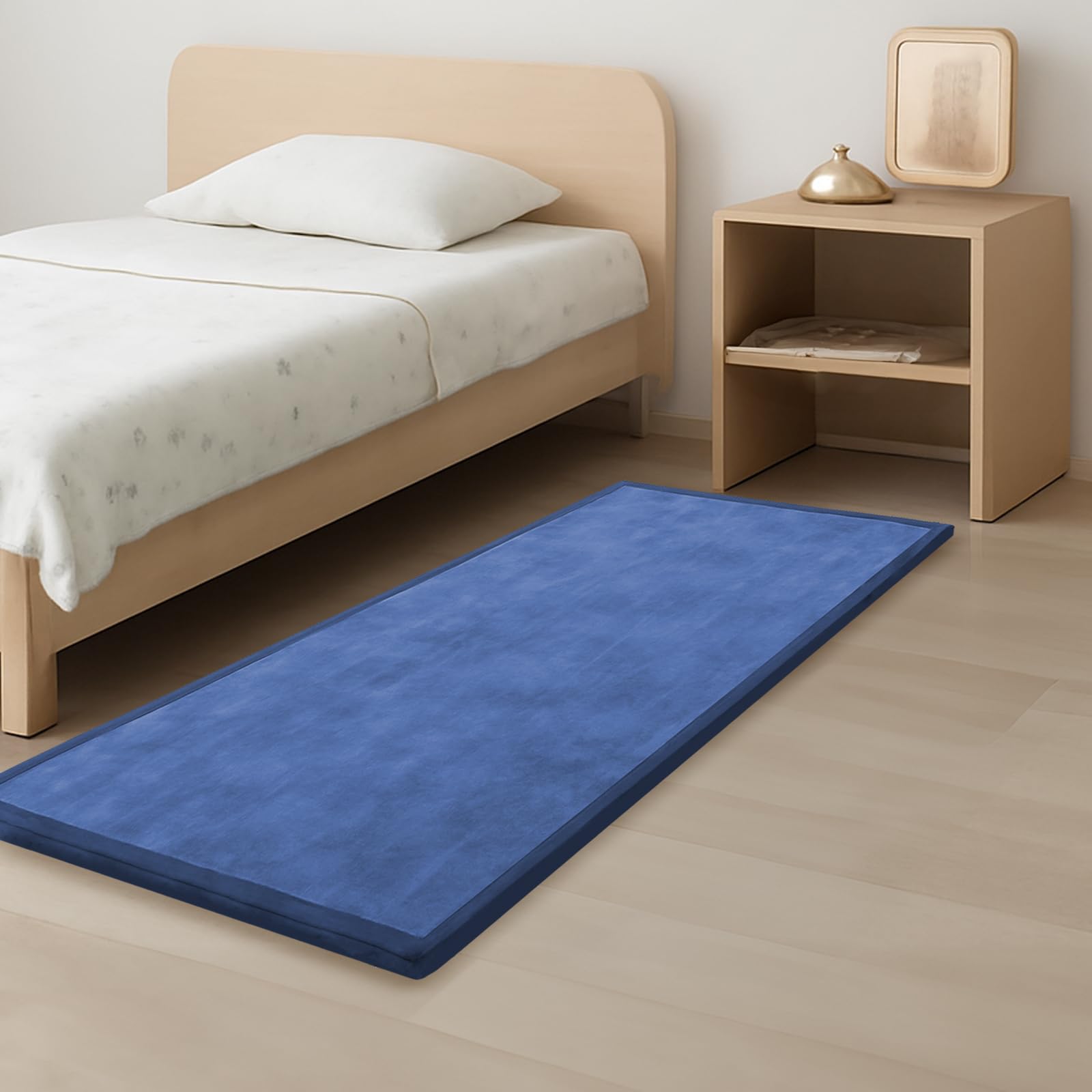 1.3" Thick Baby Play Mat for Floor, 79x118 Large Foam Tummy Time Mat, Padded Support Soft Plush Nursery Rug for Infant Kids Toddler Crawling Kick Activity (Light Grey)