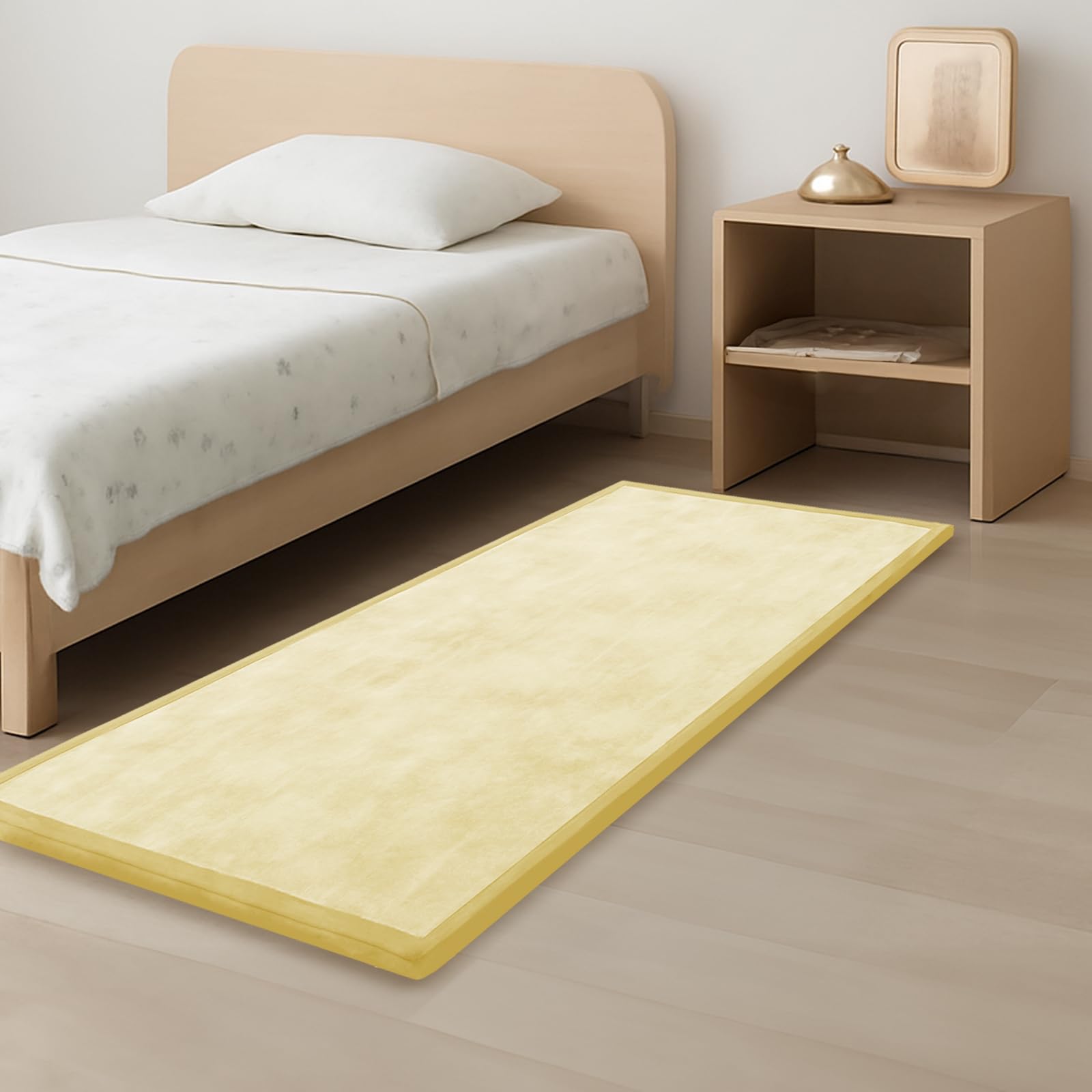 1.3" Thick Baby Play Mat for Floor, 79x118 Large Foam Tummy Time Mat, Padded Support Soft Plush Nursery Rug for Infant Kids Toddler Crawling Kick Activity (Light Grey)