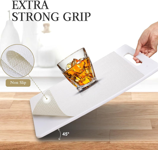 Beautysaid Shelf and Drawer Liner for Kitchen Cabinet, Non Adhesive Non Slip Shelf Paper Waterproof Washable Thickened for Dresser Pantry Shelve Bathroom Protector Liner(White,12 in x 10 FT)